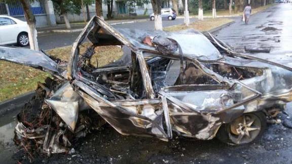 Ночные катания в Ставрополе привели к ДТП с тремя пострадавшими и сгоревшим авто