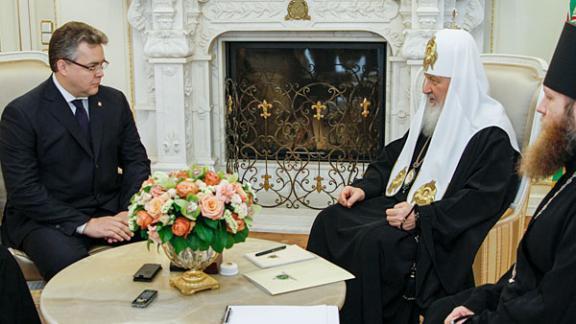 Патриарх Московский и всея Руси встретился с главой Ставрополья и митрополитом Кириллом