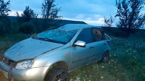 В Александровском районе опрокинулась «Калина»: водитель травмирован