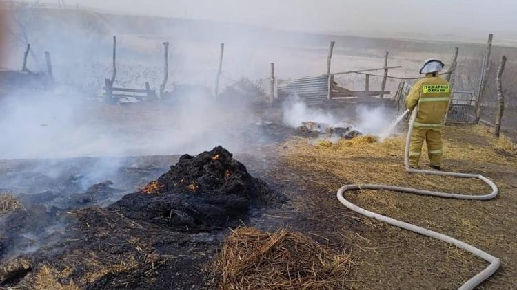 Пожар потушили в селе Круглолесском на Ставрополье