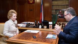 Валентина Матвиенко встретилась с губернатором Ставрополья В.Владимировым