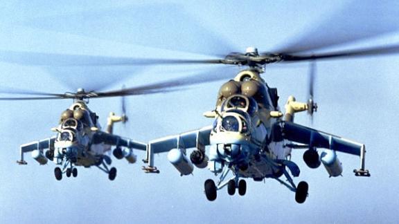 Два новых вертолета Ми-35 получила ставропольская авиабаза армейской авиации ЮВО