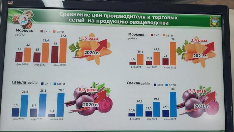 На Ставрополье проанализировали ценообразование овощей первой необходимости