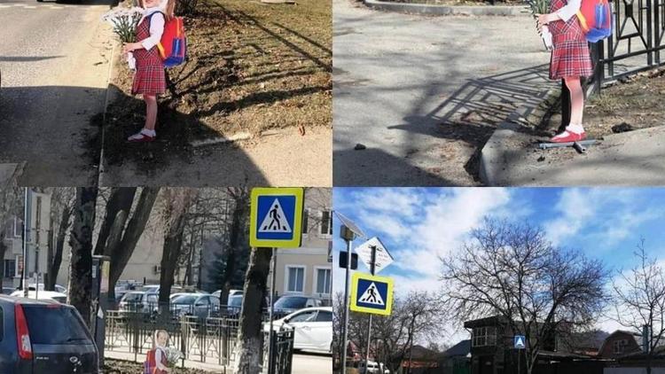 Макеты «шагающих» школьников устанавливают на дорогах Ставрополья