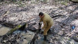 Сотрудники ветуправления Ставрополья расчистили русло ручья на «Мамайской лесной даче»