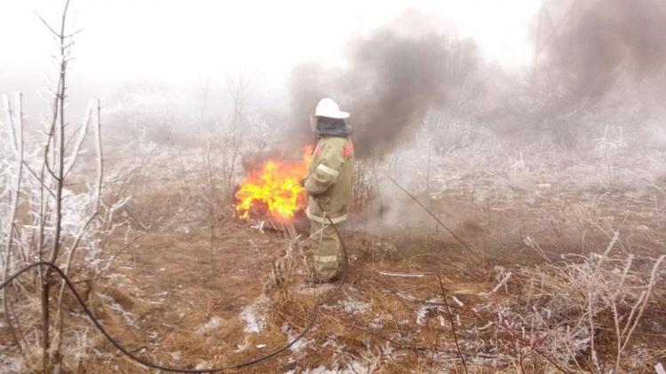 Учения на склонах Бештау провели пожарные городов Кавминвод