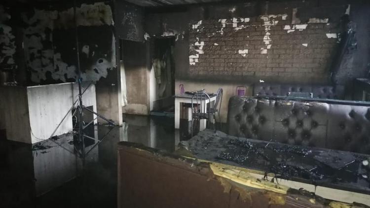 В Георгиевске почти полностью сгорело кафе