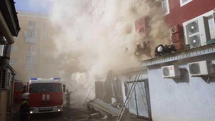 В Ставрополе горел ресторан у гостиницы «Евроотель»